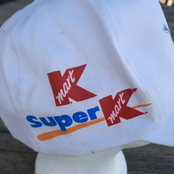 Vintage 90s Detroit Lions Kmart Promo Stadium Game Day White Trucker Hat *FLAWS* - Picture 12 of 16